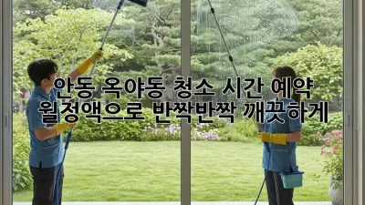 안동 옥야동 청소 시간 예약⏰: 월정액으로 ✨반짝반짝✨ 깨끗하게!